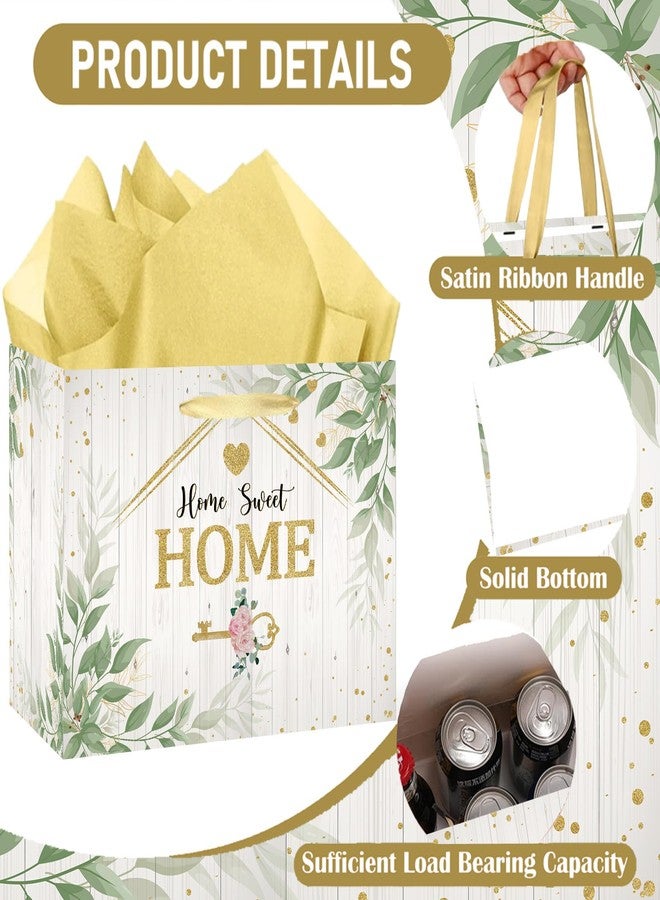 RTMISA House Warming Gift Bag with Tissue Paper and Greeting Card New Home Gifts Wrapping Paper Bag, Housewarming New Apartment Present Wrap Sweet Home Decorations Supplies, Sage Green - Image 3